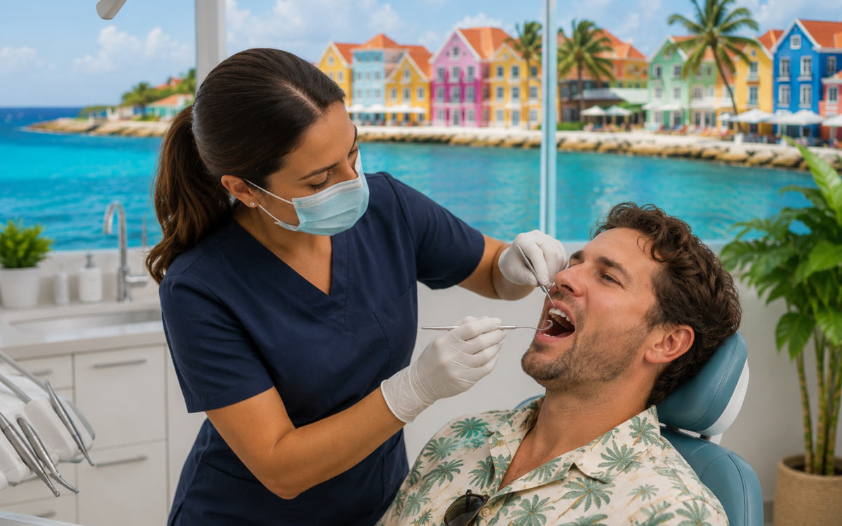 Emergency Dentist During Your Vacation helping a tourist in Curaçao